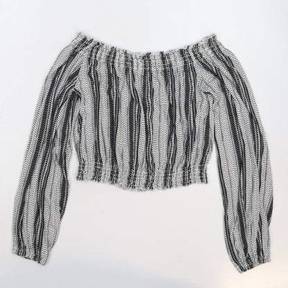 Divided Womens Multicoloured Striped  Basic Blouse Size M
