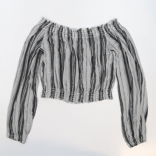 Divided Womens Multicoloured Striped  Basic Blouse Size M