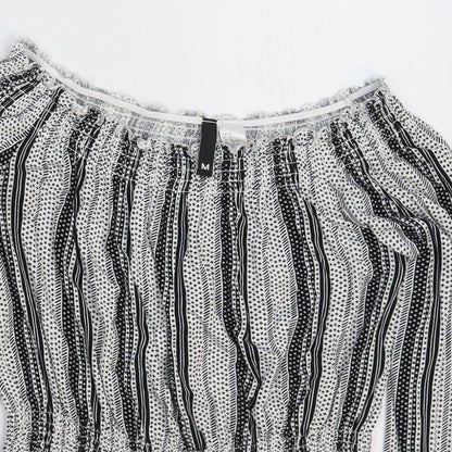 Divided Womens Multicoloured Striped  Basic Blouse Size M
