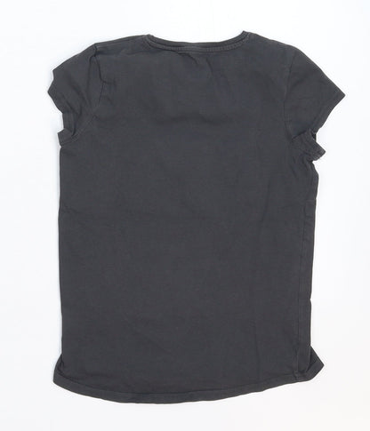 H&M Girls Grey   Basic T-Shirt Size 9-10 Years