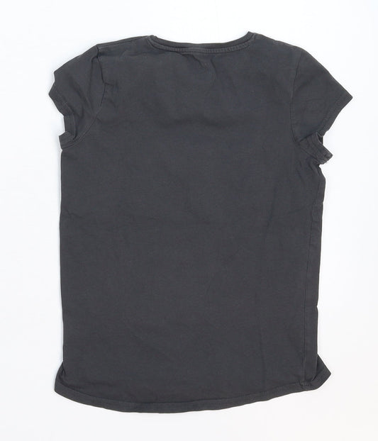 H&M Girls Grey   Basic T-Shirt Size 9-10 Years
