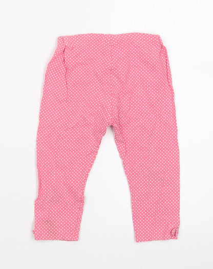 Mothercare Girls Pink Polka Dot  Carrot Trousers Size 4-5 Years - Hello Kitty