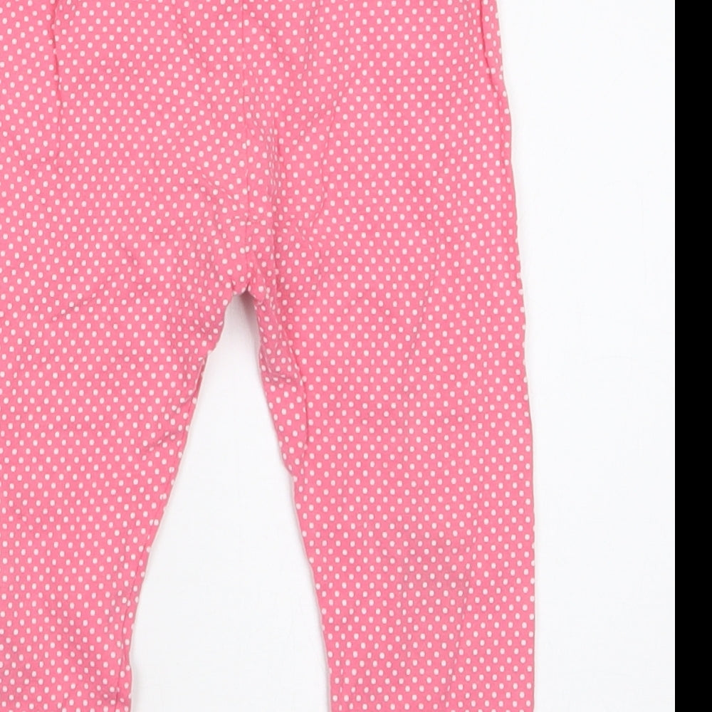 Mothercare Girls Pink Polka Dot  Carrot Trousers Size 4-5 Years - Hello Kitty