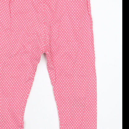 Mothercare Girls Pink Polka Dot  Carrot Trousers Size 4-5 Years - Hello Kitty