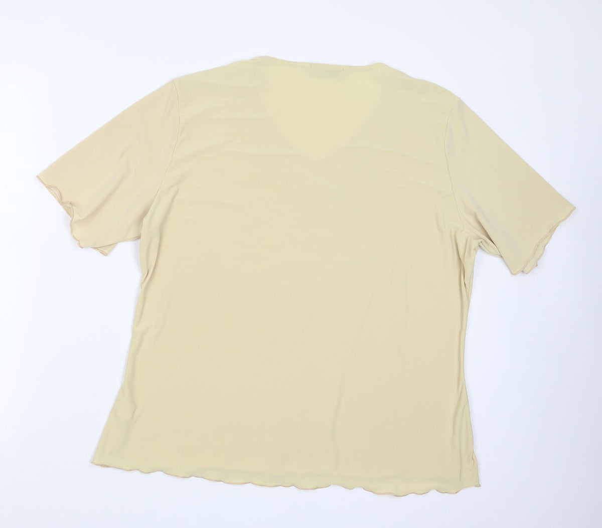 ALUST Womens Beige   Basic Blouse Size 2XL