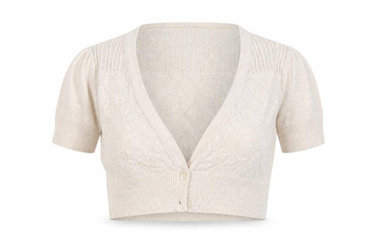 Womens UK Size 14 E-vie Beige Cardigan Jumper