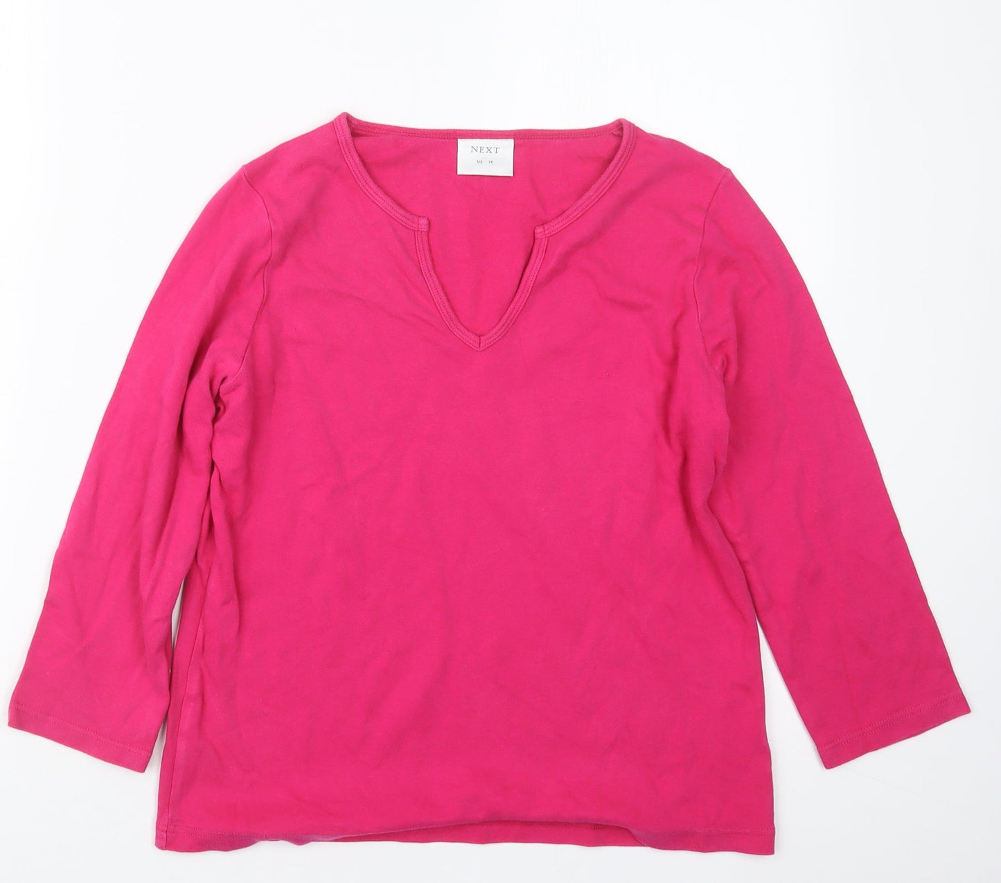 Womens UK Size 14 NEXT Pink Basic T-Shirt