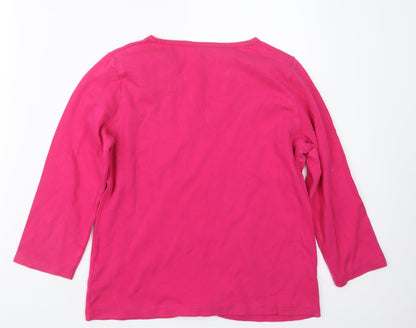 Womens UK Size 14 NEXT Pink Basic T-Shirt