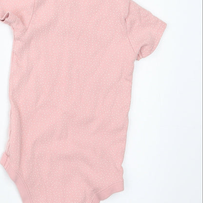 TU Girls Pink Polka Dot  Babygrow One-Piece Size 9-12 Months