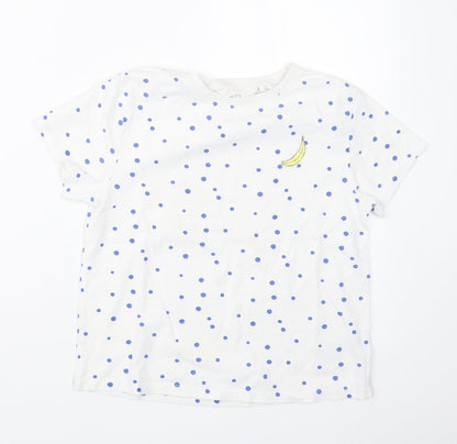 NEXT Girls Blue Polka Dot  Basic T-Shirt Size 10 Years