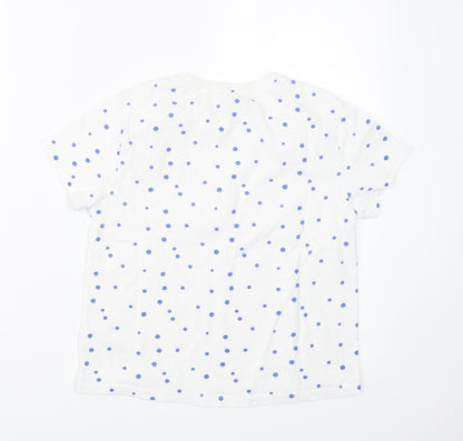 NEXT Girls Blue Polka Dot  Basic T-Shirt Size 10 Years