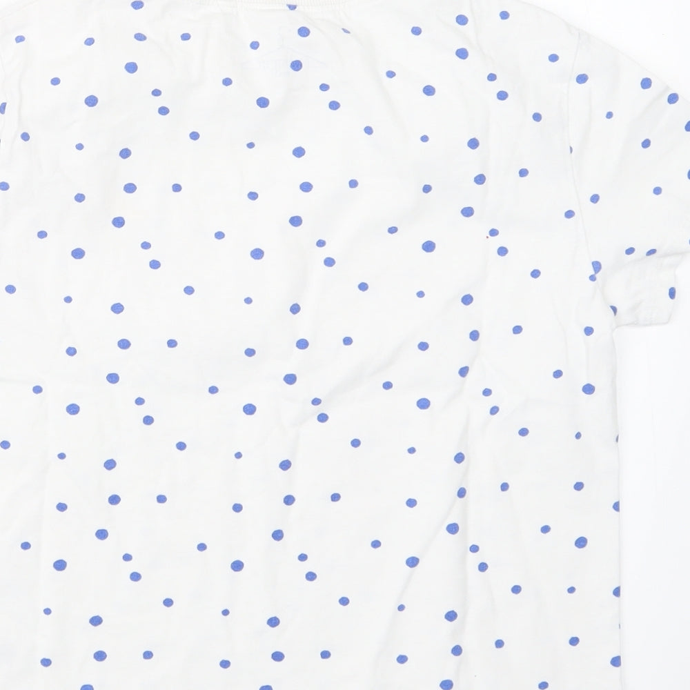 NEXT Girls Blue Polka Dot  Basic T-Shirt Size 10 Years