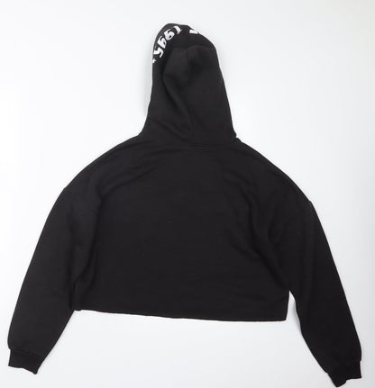 New Look Girls Black   Pullover Hoodie Size 14-15 Years