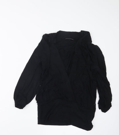 Womens UK Size 10 Warehouse Black Basic Blouse