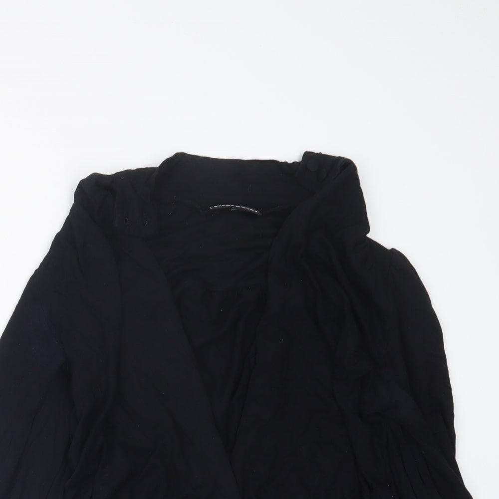 Womens UK Size 10 Warehouse Black Basic Blouse