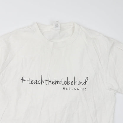 Womens UK Size L Gildan White Basic T-Shirt