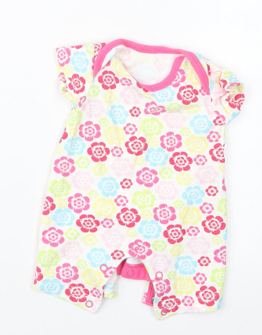 Tesco Girls Pink Geometric  Coverall Outfit/Set Size Newborn