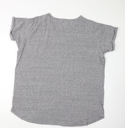 Matalan Womens Grey Geometric  Top Pyjama Top Size 20  - Christmas