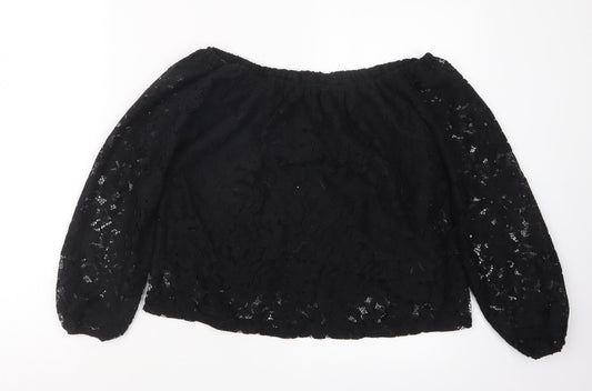 Womens UK Size S Hollister Black Basic Blouse