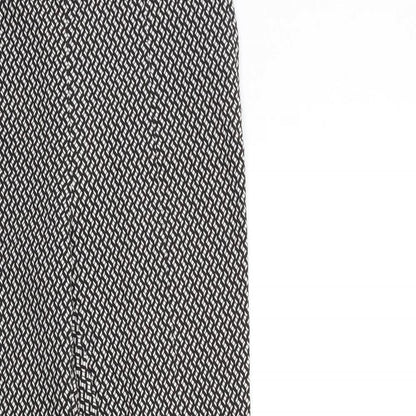New Look Womens Black Geometric  Trousers  Size 8 L26 in