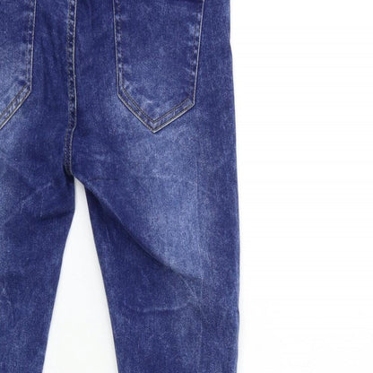 Boohoo Womens Black  Denim Skinny Jeans Size 8 L28 in