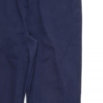 Womens UK Size 34 in Preworn Regular Fit Chino Blue Trousers