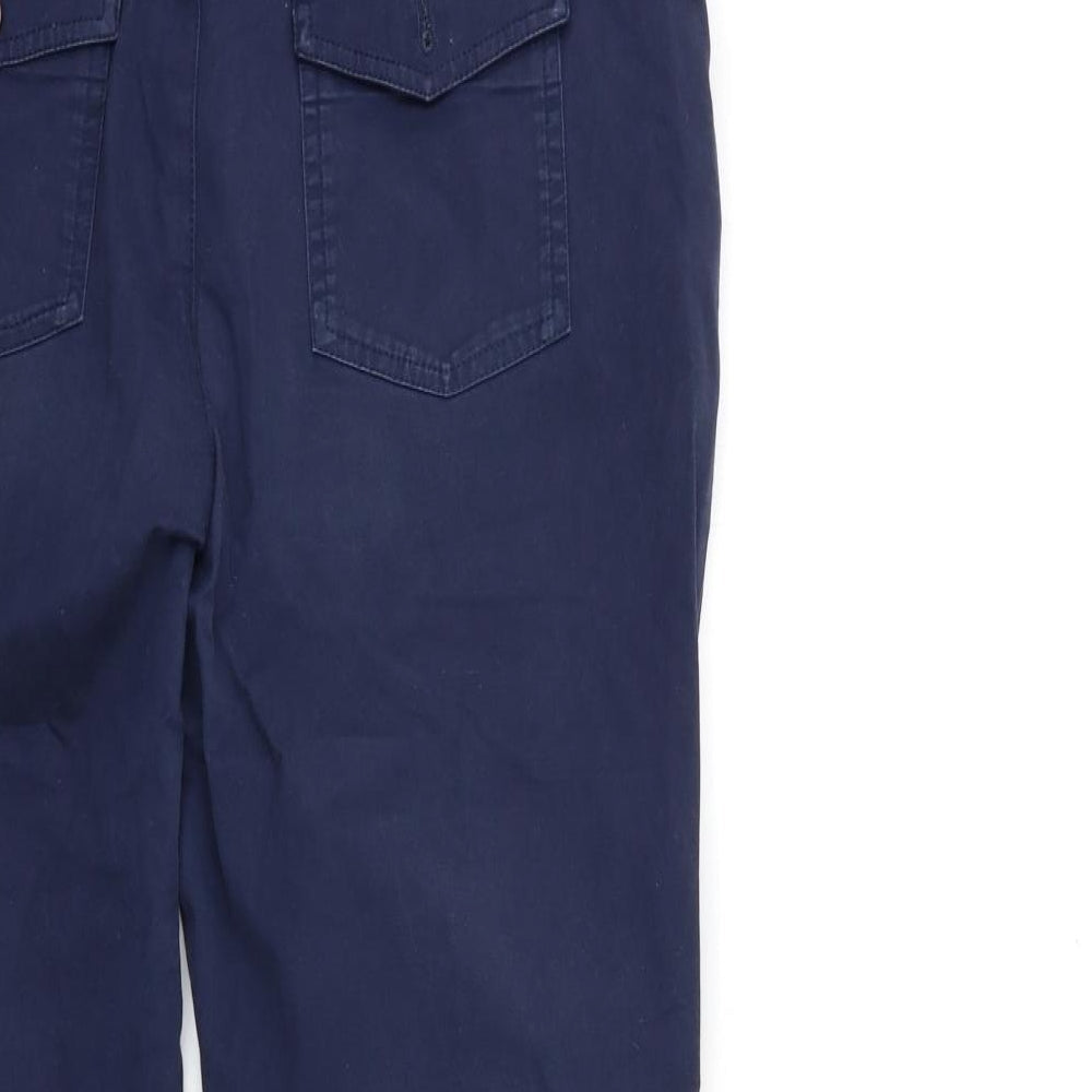 Womens UK Size 34 in Preworn Regular Fit Chino Blue Trousers
