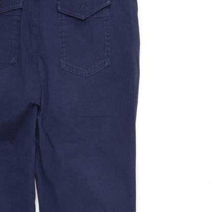Womens UK Size 34 in Preworn Regular Fit Chino Blue Trousers