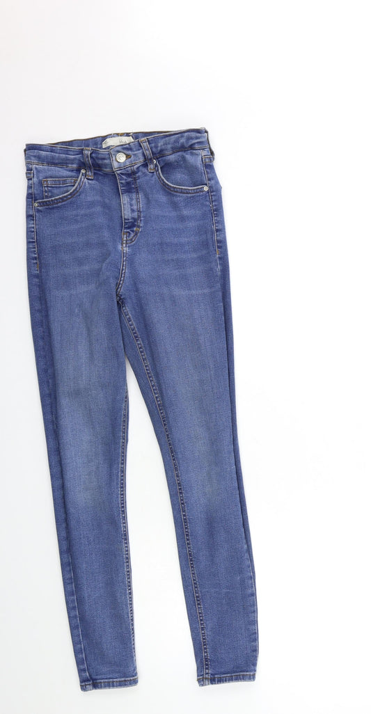 Topshop Womens Blue  Denim Skinny Jeans Size 28 in L27 in