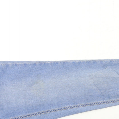 Savioa Womens Blue  Denim Skinny Jeans Size 12 L28 in