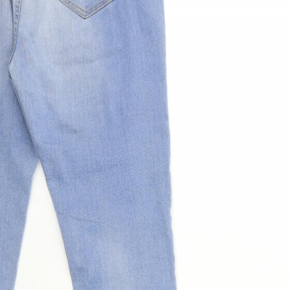 Savioa Womens Blue  Denim Skinny Jeans Size 12 L28 in