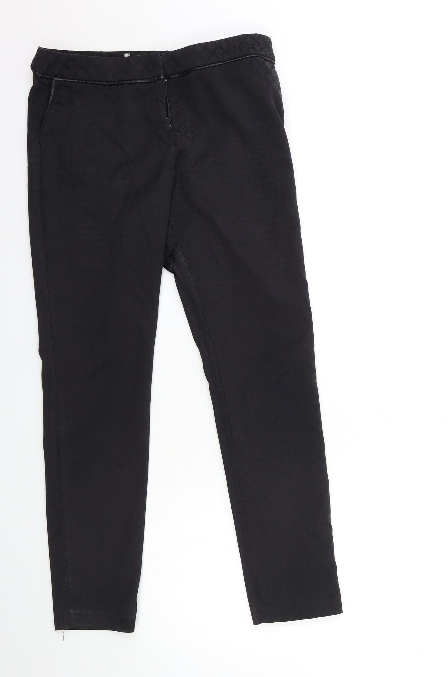 Womens UK Size 10 Papaya Regular Fit  Black Trousers