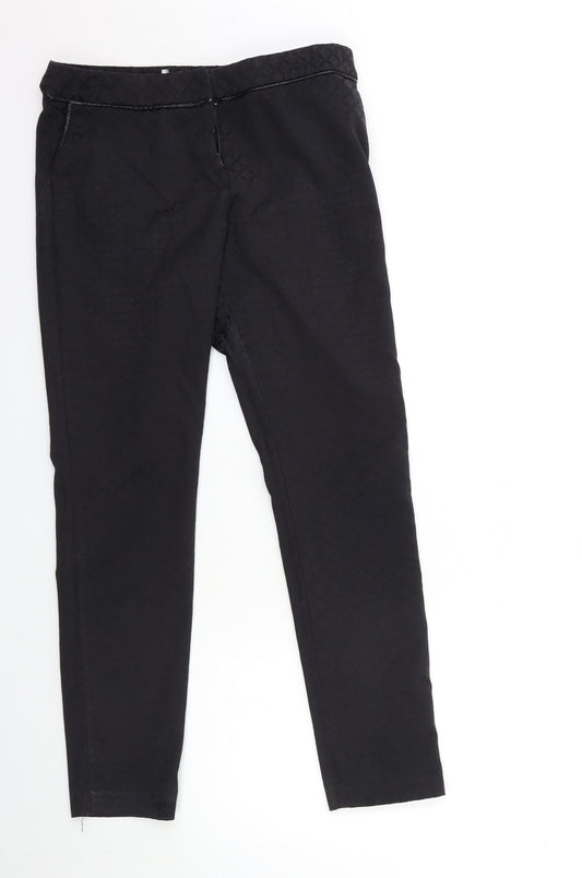 Womens UK Size 10 Papaya Regular Fit  Black Trousers
