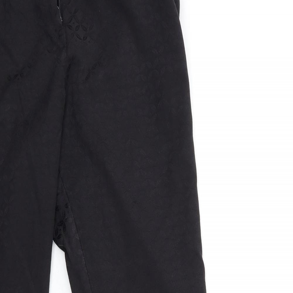 Womens UK Size 10 Papaya Regular Fit  Black Trousers