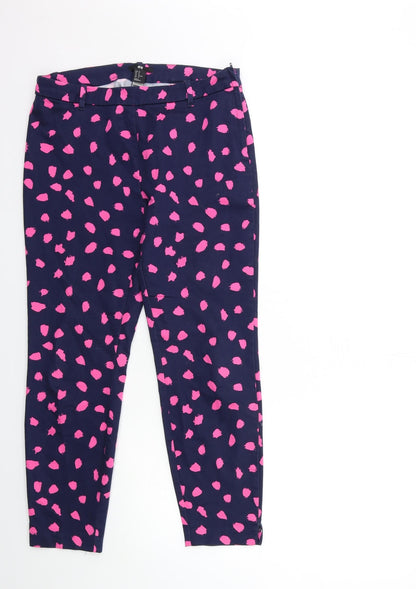 Womens UK Size 12 H&M Regular Fit  Blue Trousers