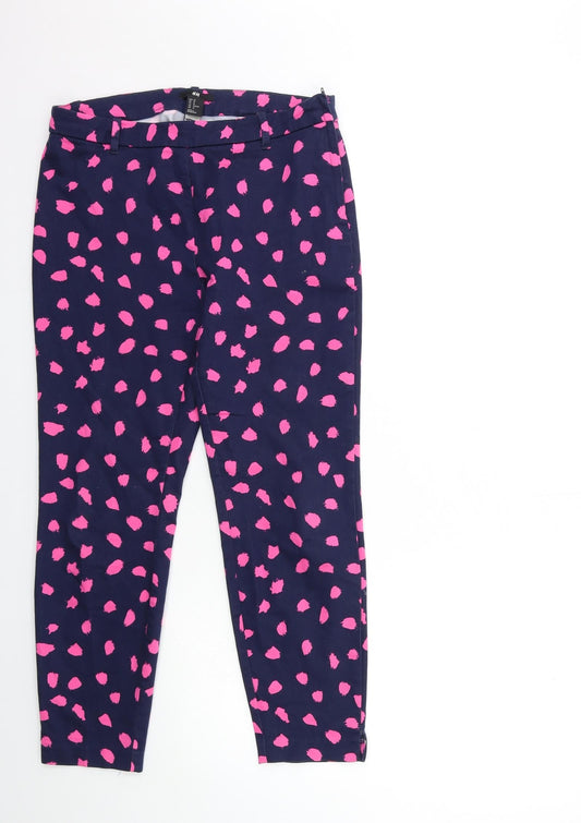 Womens UK Size 12 H&M Regular Fit  Blue Trousers
