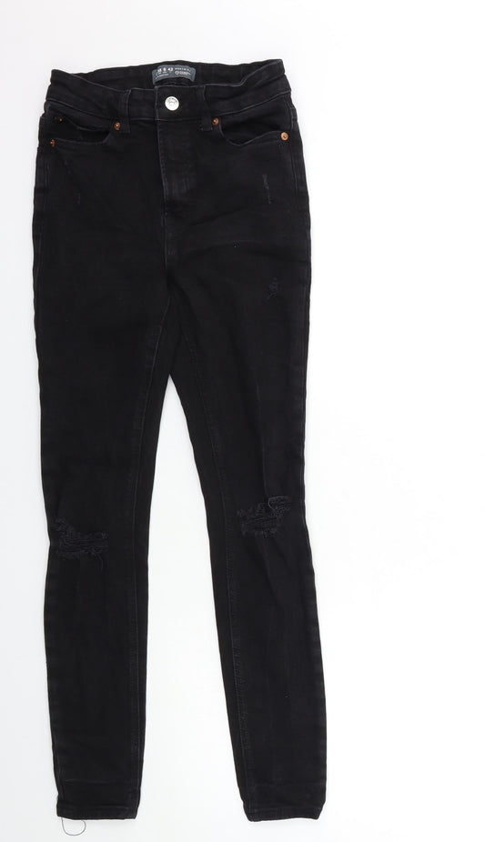 Denim & Co. Womens Black  Denim Skinny Jeans Size 10 L27 in