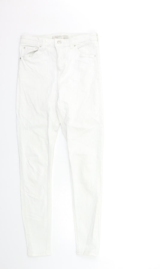 Topshop Womens White  Denim Skinny Jeans Size 30 in L32 in