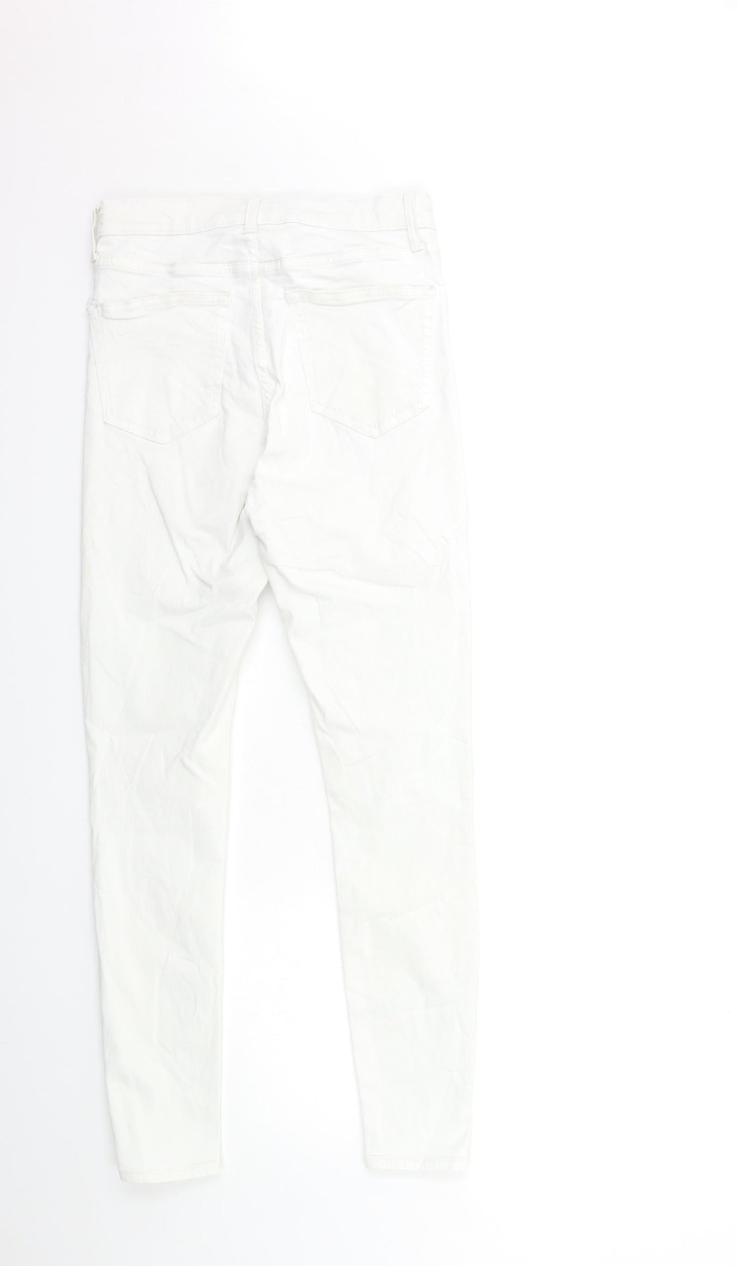 Topshop Womens White  Denim Skinny Jeans Size 30 in L32 in