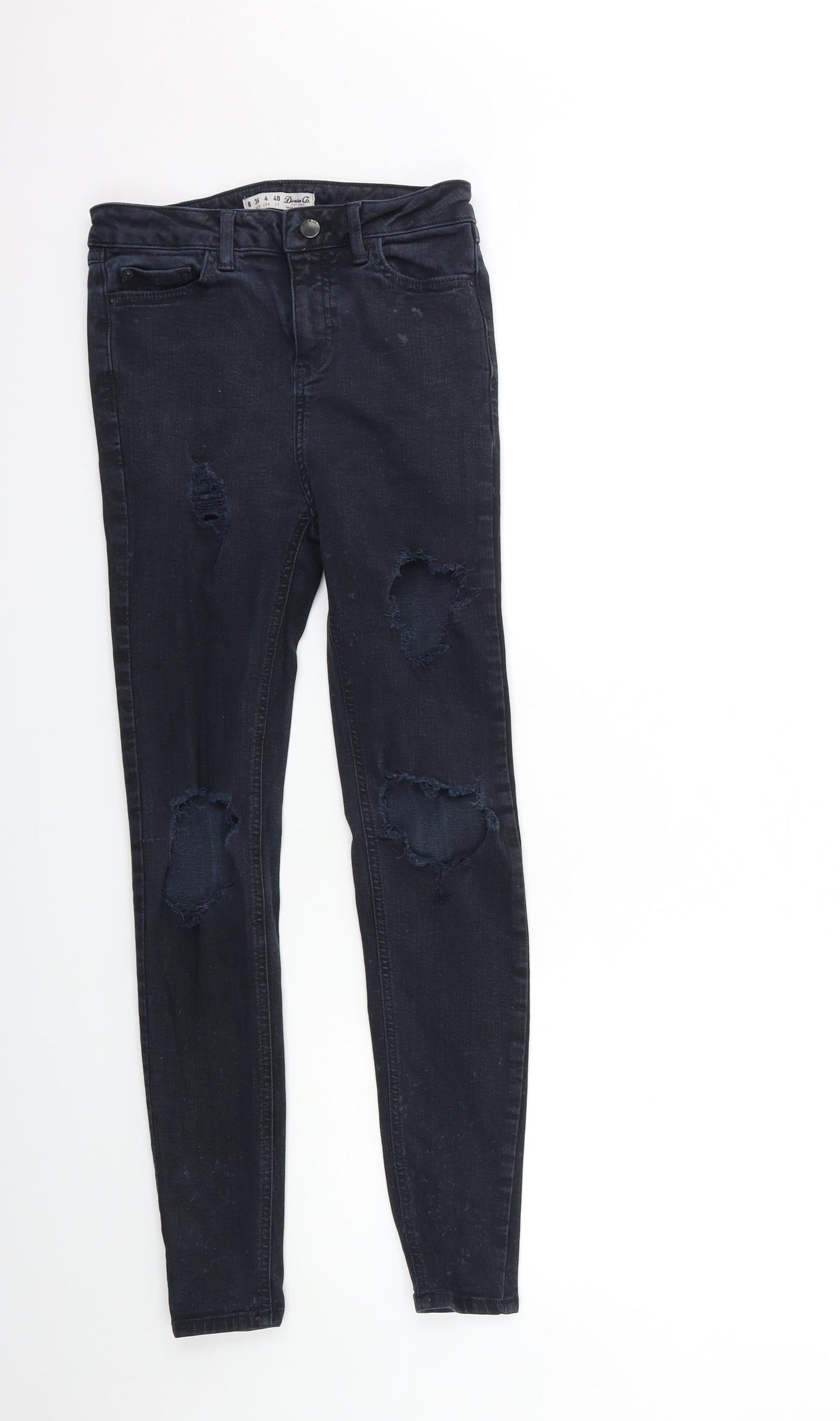 Denim & Co. Womens Blue  Denim Skinny Jeans Size 8 L27 in