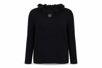 Bonmarché Womens Black Knit Pullover Jumper Size XL