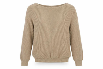Boohoo Womens Brown  Knit Pullover Jumper Size L