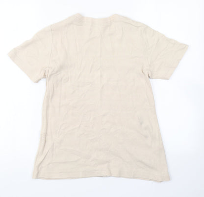 George Womens Brown Striped Knit Basic T-Shirt Size 12