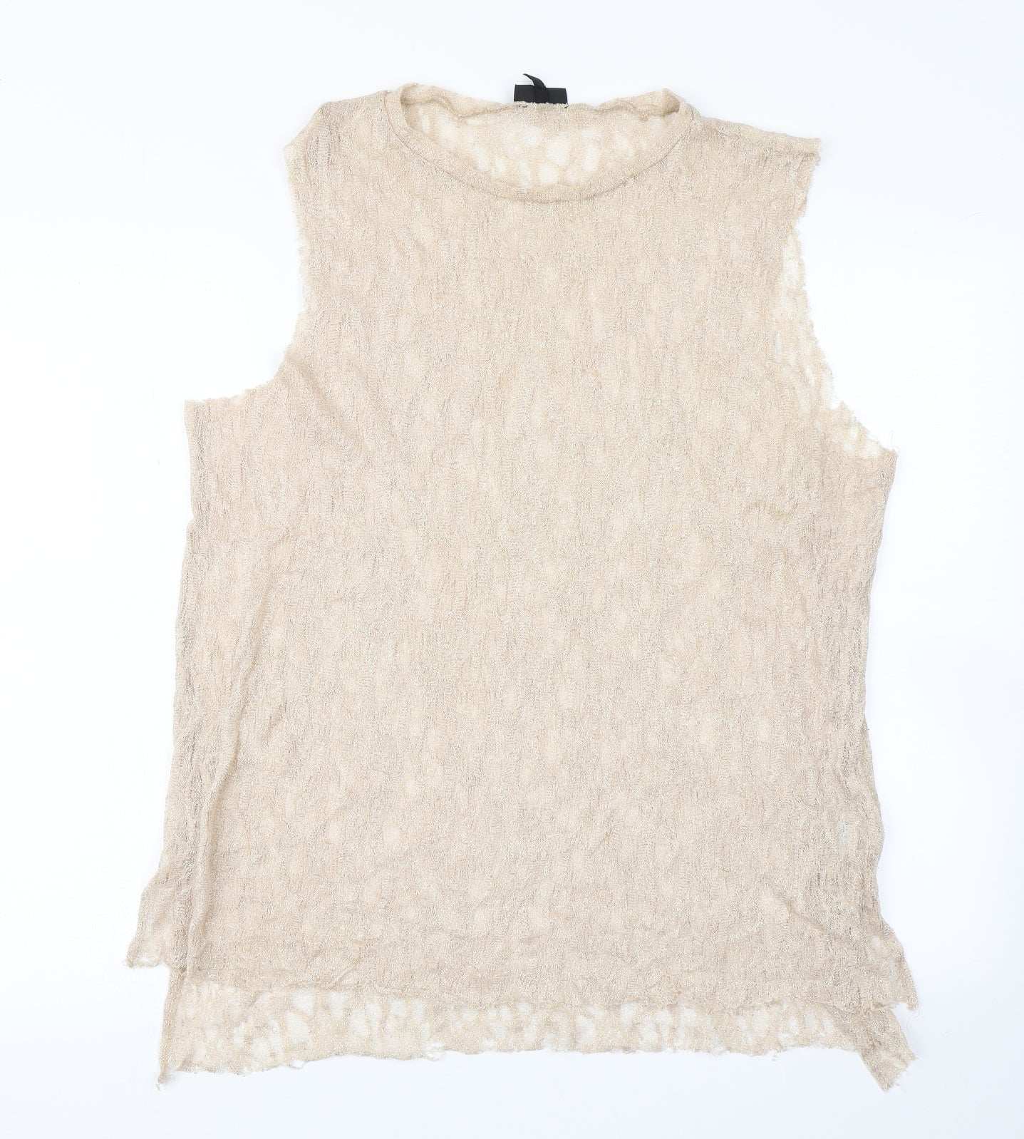 Womens UK Size 16 Topshop Beige Basic Tank