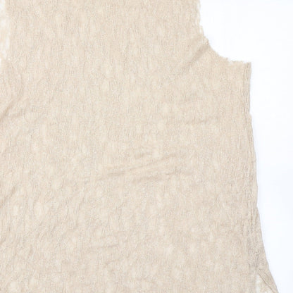 Womens UK Size 16 Topshop Beige Basic Tank