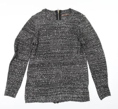 Womens UK Size M QED London Silver Pullover Jumper