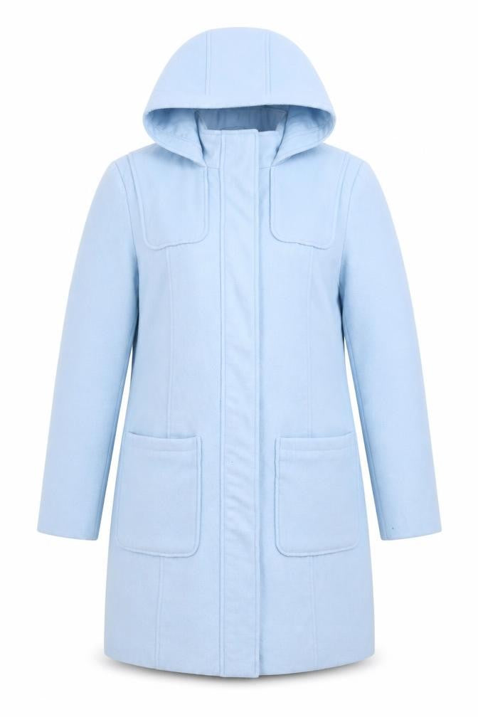 Womens UK Size 10 Damart Blue Overcoat