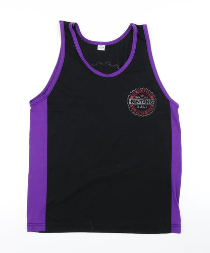 Pilsen Beer Womens Black Colourblock  Basic Tank Size S