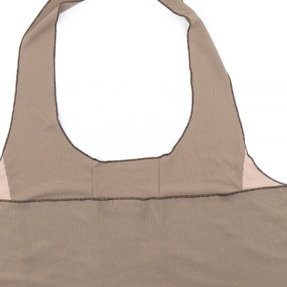 Womens UK Size 30 PRETTYLITTLETHING Brown Cropped Tank