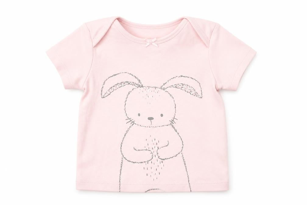 F&F Girls Pink   Basic T-Shirt Size 6-9 Months